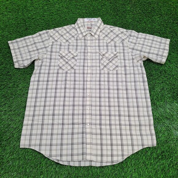 Vintage Ely-Cattleman Baggy Plaid Button Shirt XL 26x34 USA - Picture 1 of 11